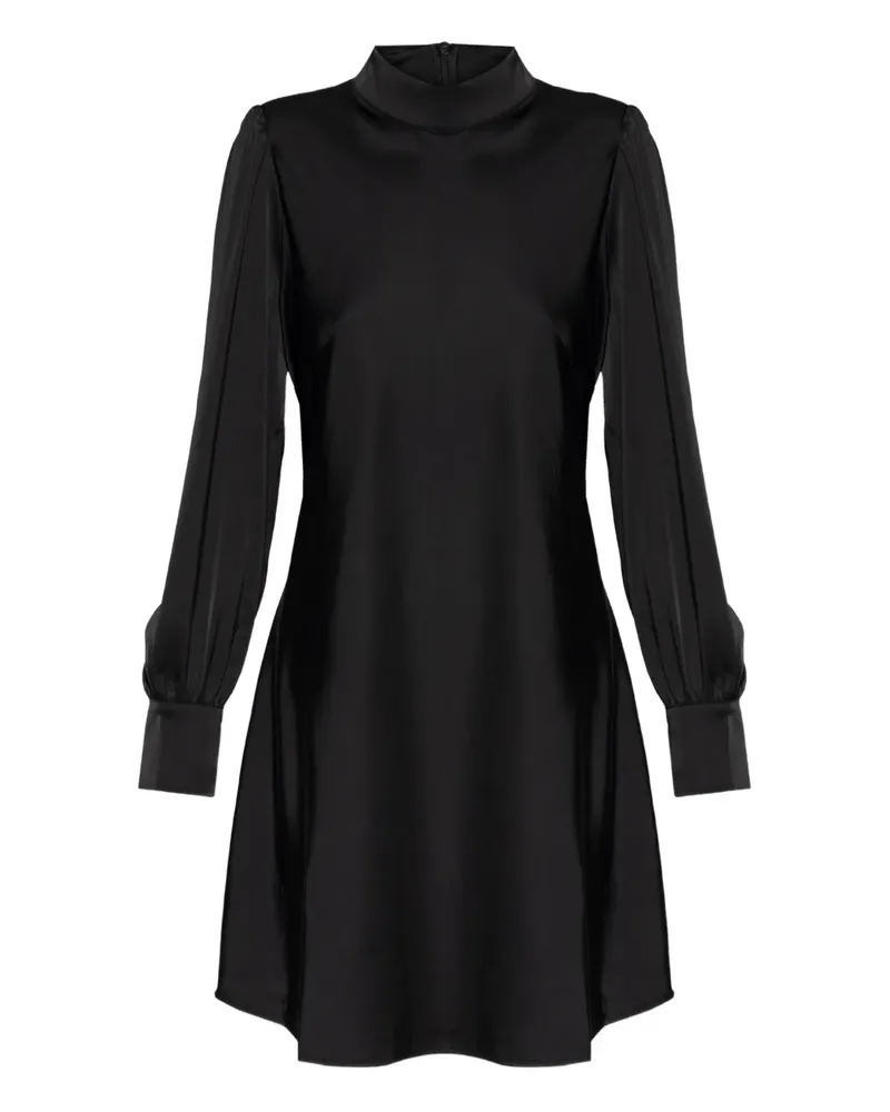Gestuz high-neck long-sleeve midi dress - Schwarz Schwarz