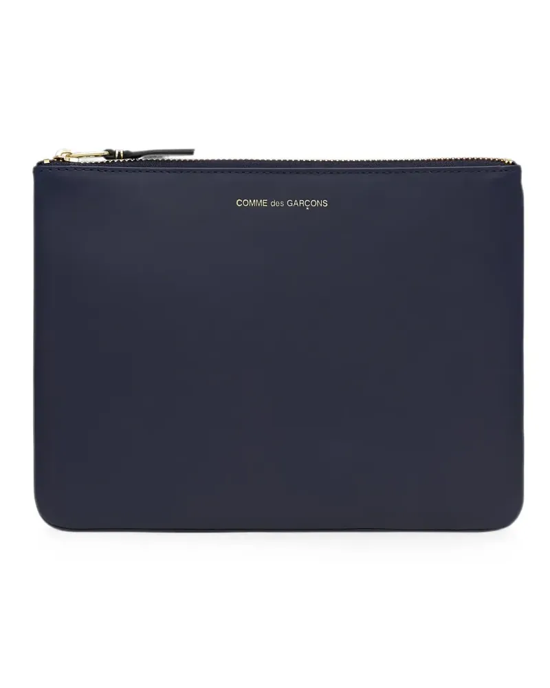 Comme des Garçons logo-print leather pouch - Blau Blau