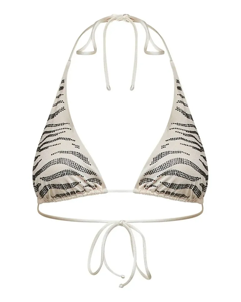 MC2 Saint Barth Guiana Bikinioberteil mit Strass - Nude Nude