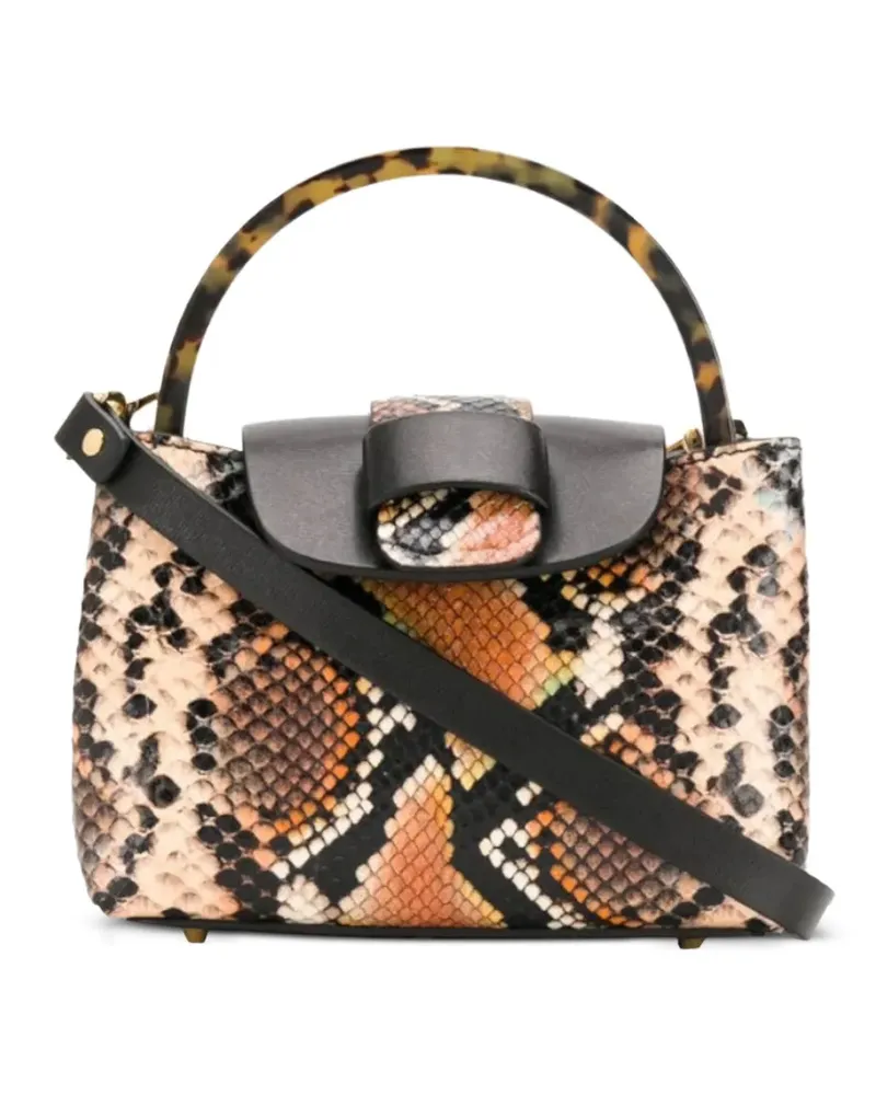 Nico Giani Myria Umhängetasche mit Python-Print - Braun Braun