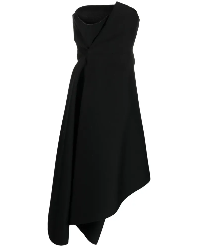 Stefano Mortari Asymmetrisches Kleid - Schwarz Schwarz
