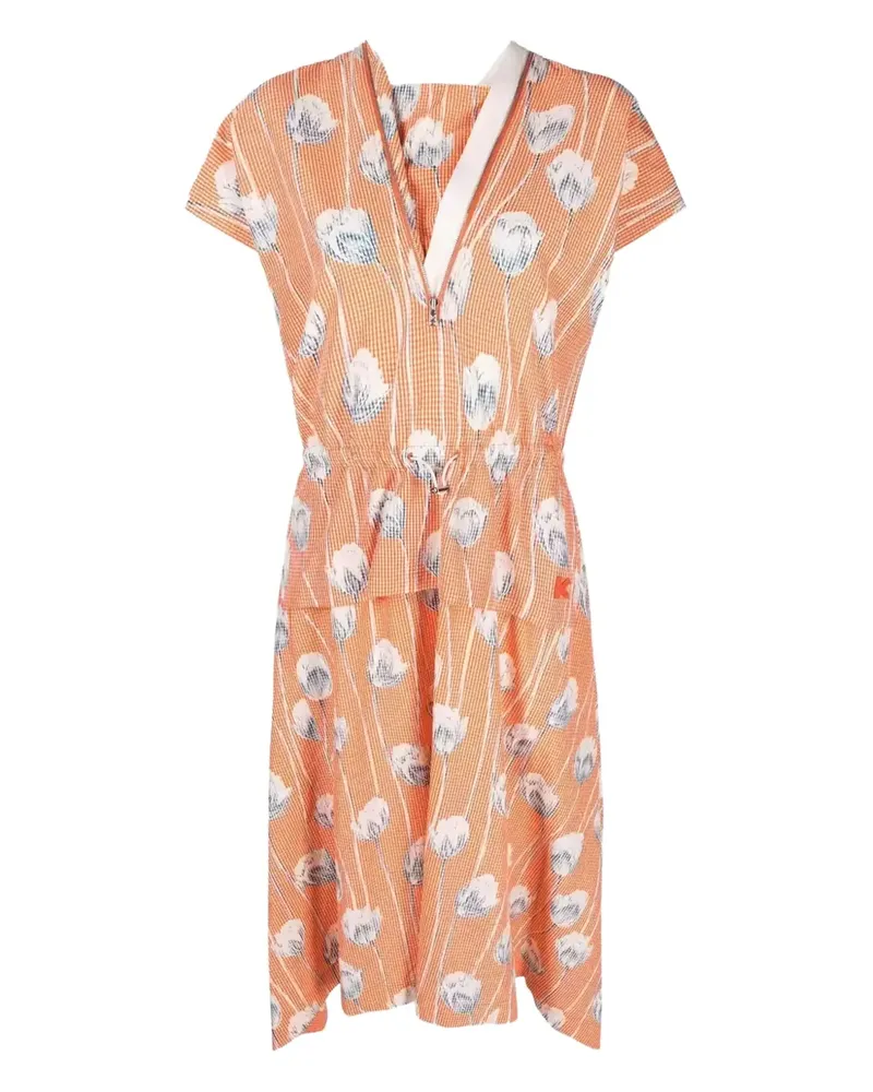Kenzo floral-print midi dress - Orange Orange