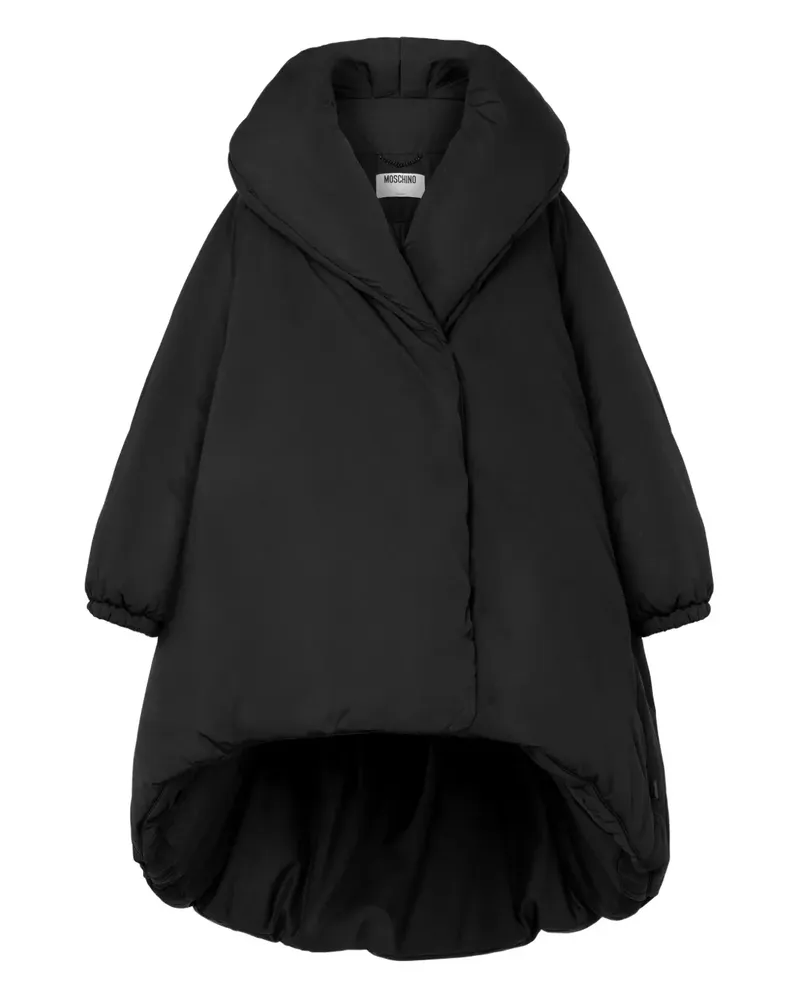 Moschino Oversized-Mantel mit Stehkragen - Schwarz Schwarz