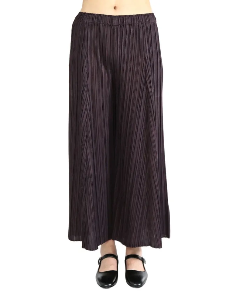 Issey Miyake Mellow Pleats trousers - Braun Braun