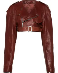 Rick Owens Micro Biker Cropped-Jacke Orange