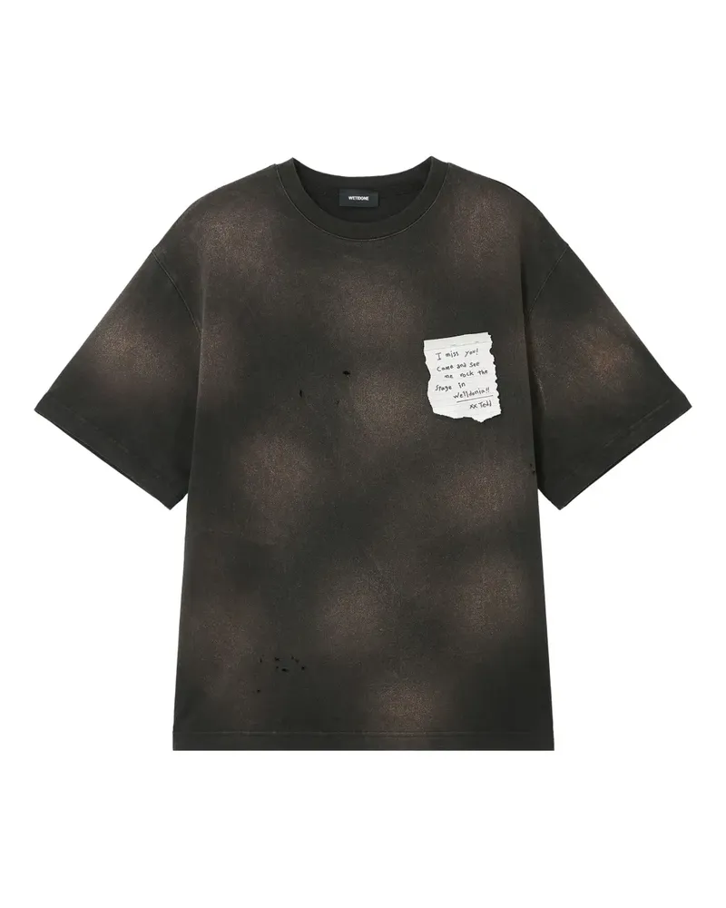 WE 11 DONE T-Shirt mit Print - Schwarz Schwarz