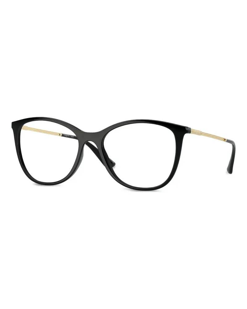 Vogue Brille mit rundem Gestell - Schwarz Schwarz