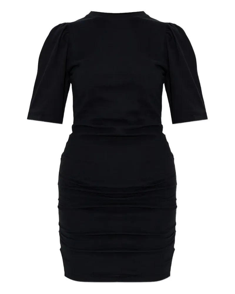 Isabel Marant Mylda puff-sleeve gathered mini dress - Schwarz Schwarz