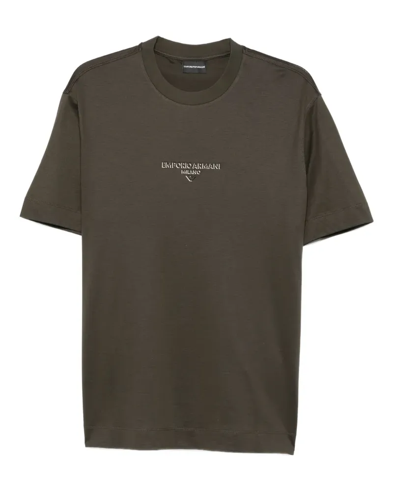 Emporio Armani T-Shirt mit Logo-Print - Grün Grün
