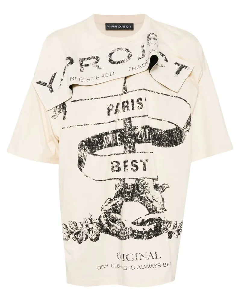 Y/PROJECT Evergreen Paris T-Shirt Nude