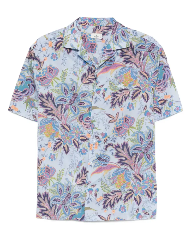 Etro Hemd mit Blumen-Print - Blau Blau