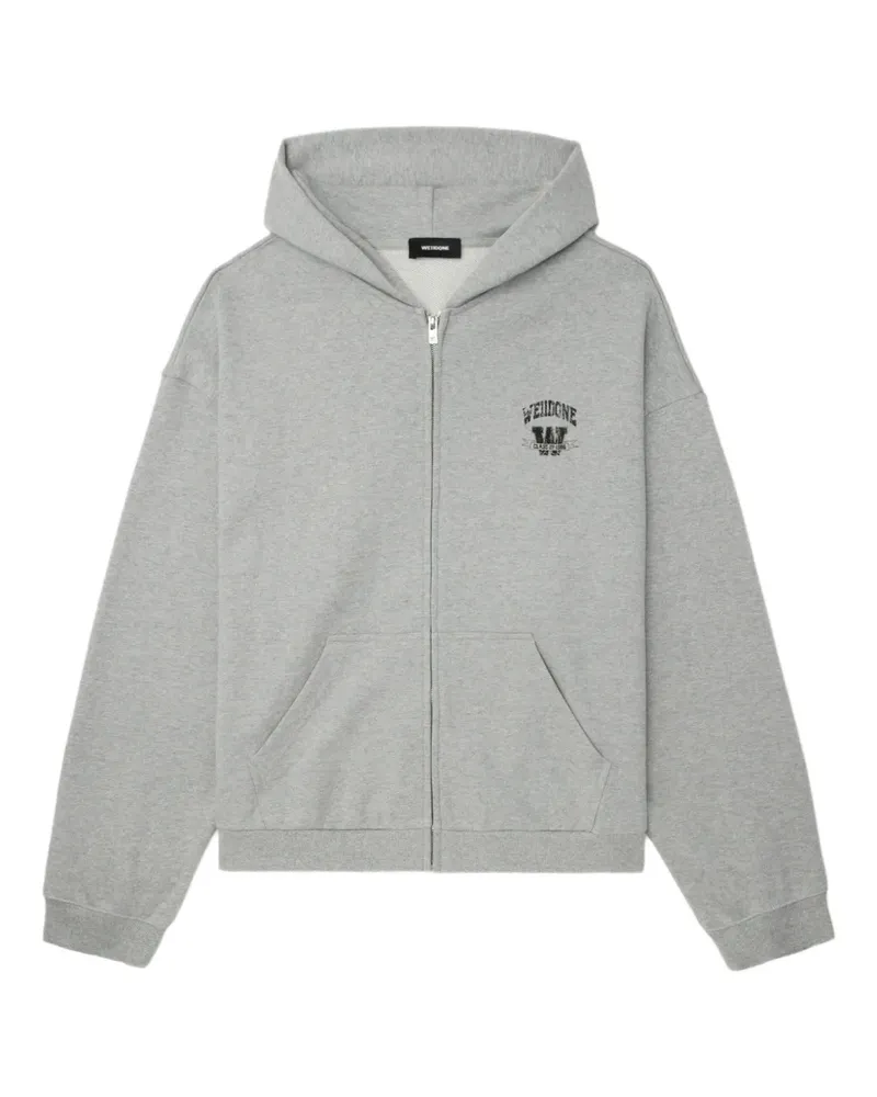 WE 11 DONE Kapuzenjacke mit Logo - Grau Grau