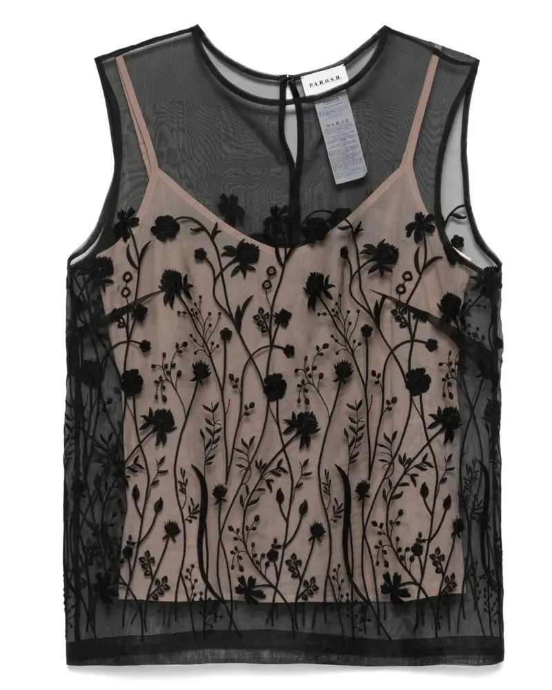 P.A.R.O.S.H. P.A.R.O H. Sorgente Bluse - Schwarz Schwarz