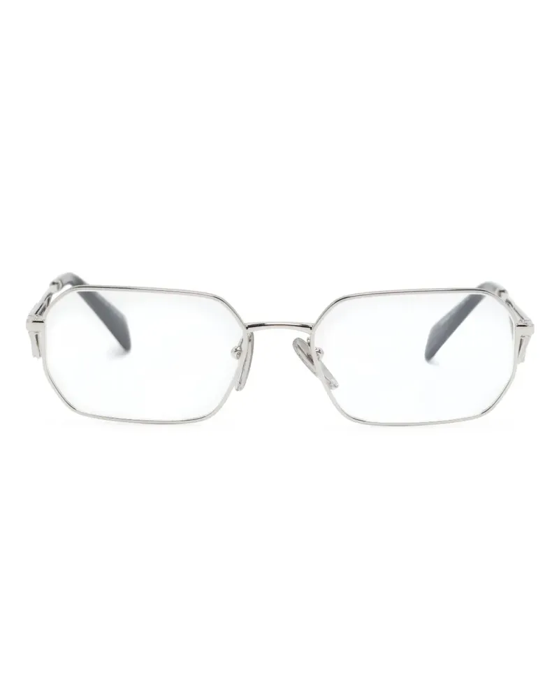 Prada Sonnenbrille mit eckigem Gestell - Silber Silber