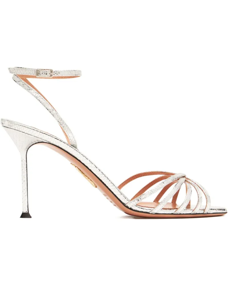 Aquazzura 85mm leather sandals - Silber Silber