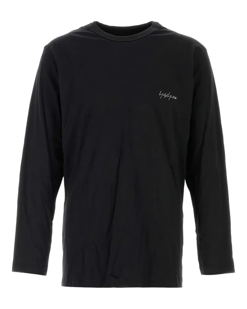 KURO long-sleeves logo-detail T-shirt - Schwarz Schwarz