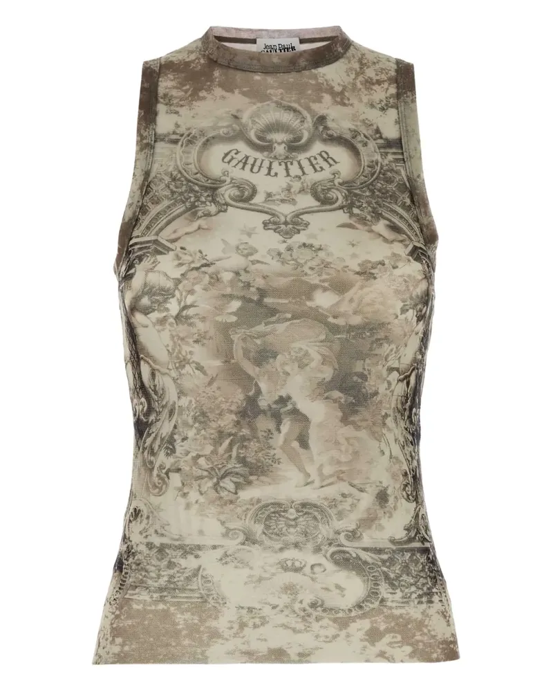 Jean Paul Gaultier Top mit grafischem Print - Nude Nude