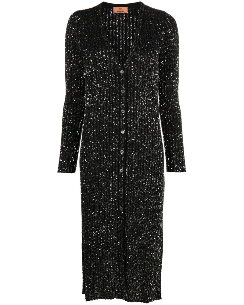 Missoni Cardigan im Metallic-Look - Schwarz Schwarz