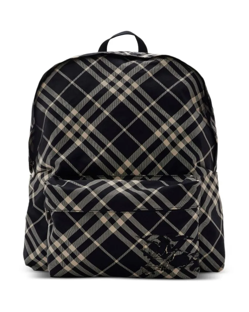 Burberry Karierter EKD Rucksack - Schwarz Schwarz