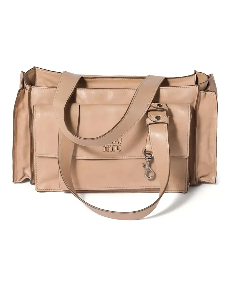 Miu Miu Utilitaire Schultertasche - Nude Nude