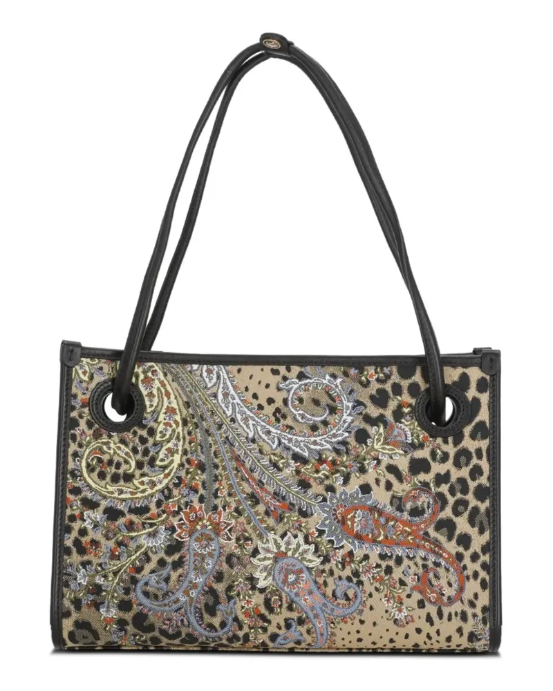 Etro paisley-print shoulder bag - Nude Nude