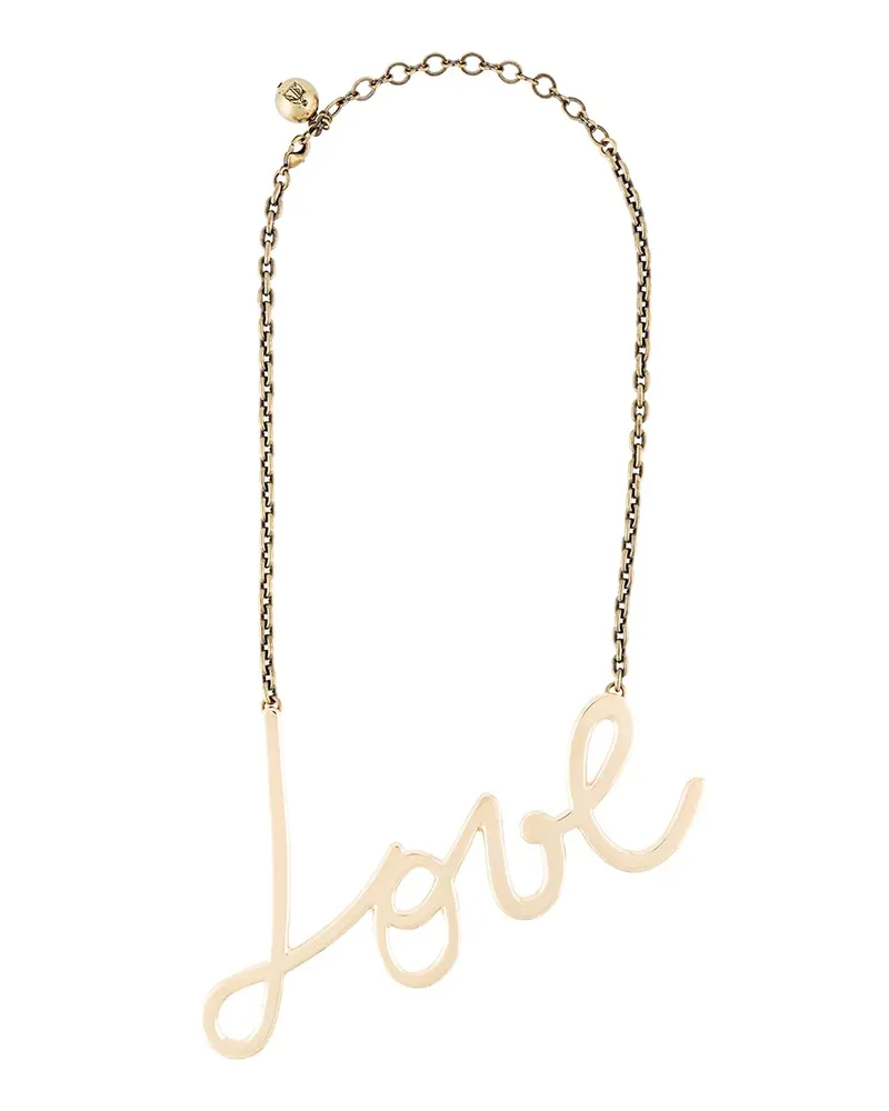 Lanvin Halskette mit "Love"-Anhänger - Metallic Metallic