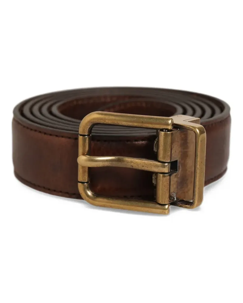 Dolce & Gabbana buckle-fastening leather belt - Braun Braun