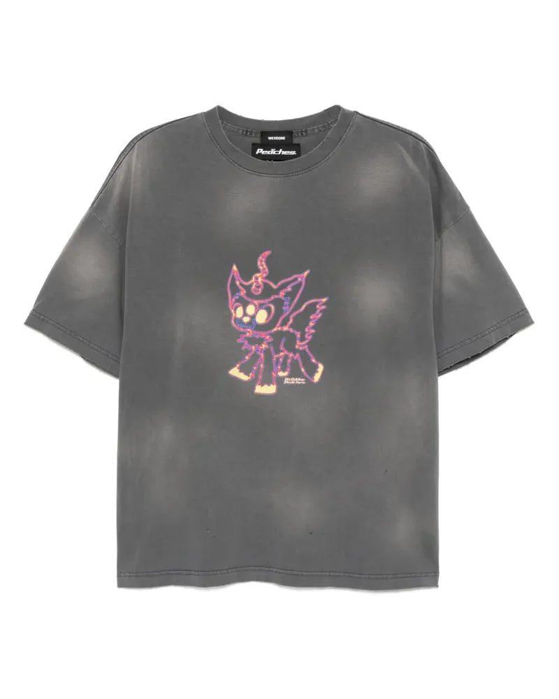 WE 11 DONE Capsule Monster T-Shirt - Grau Grau