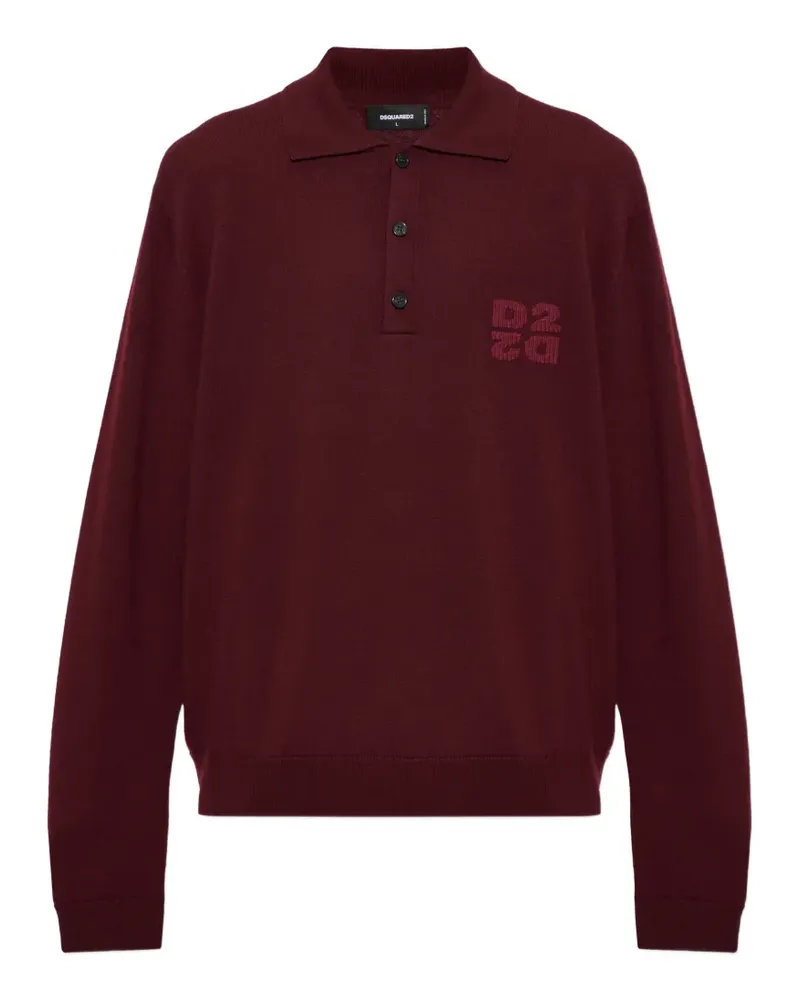 Dsquared2 Pullover mit Logo-Stickerei - Rot Rot