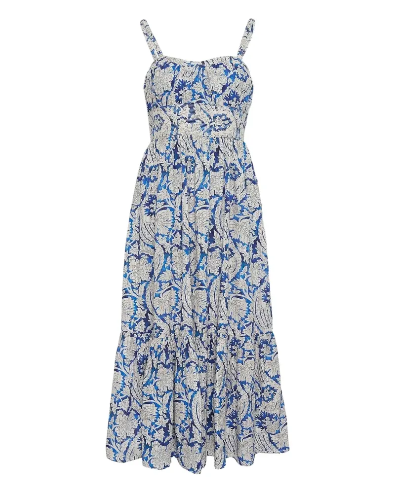 Ulla Johnson floral-pattern midi dress - Blau Blau