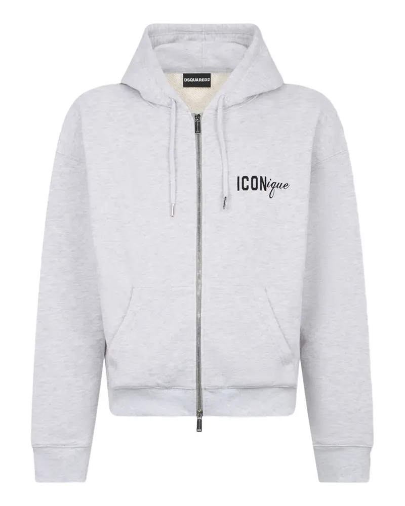 Dsquared2 Iconique Hoodie mit Reißverschluss - Grau Grau