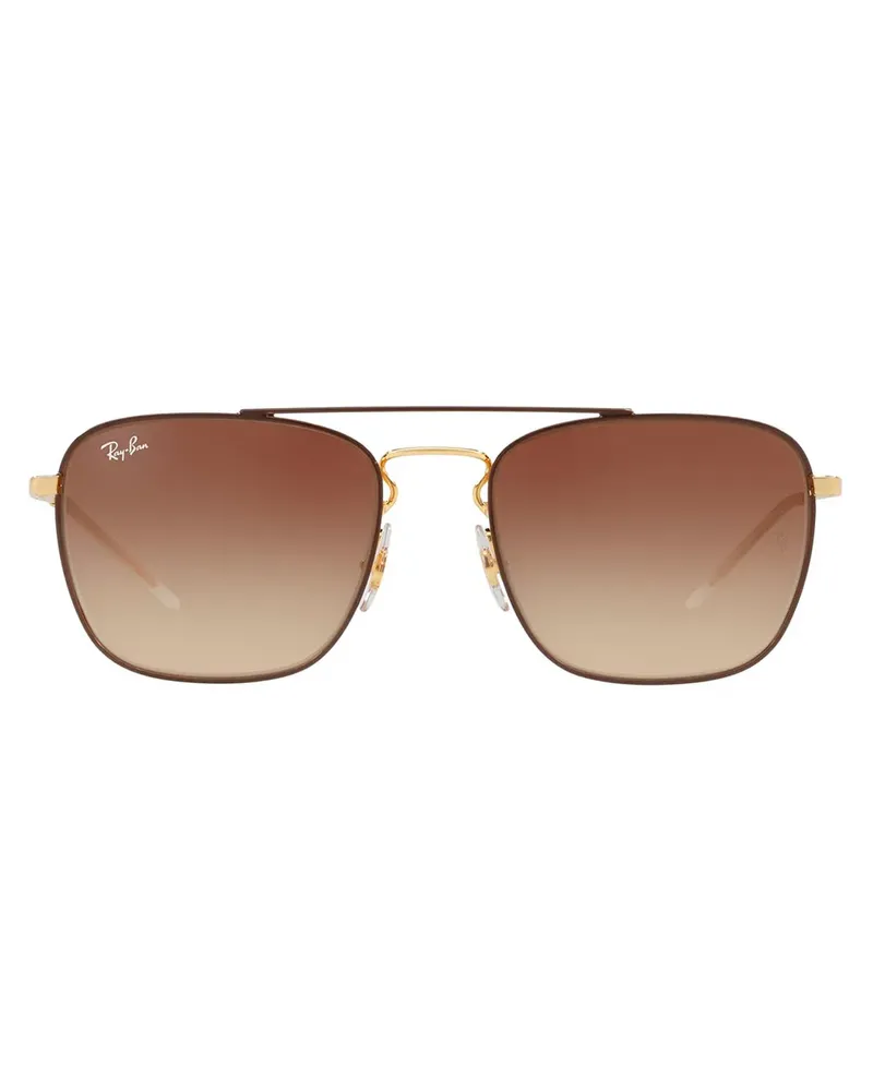 Ray Ban Eckige Sonnenbrille - Gold Gold