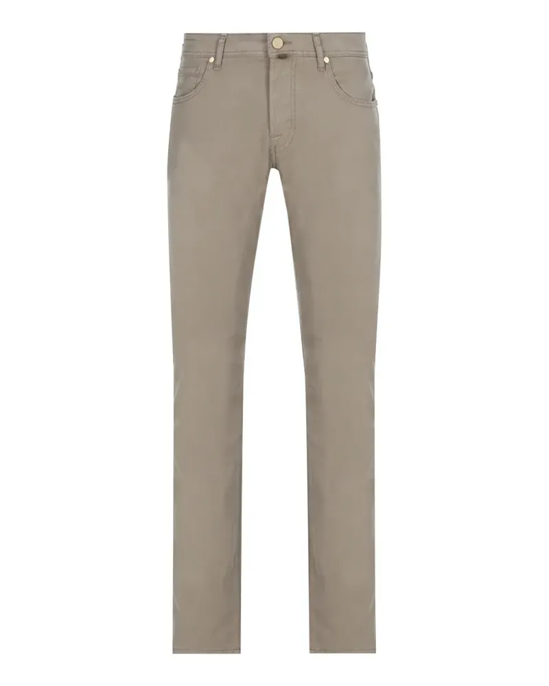Jacob Cohën Gerade Hose mit Logo-Patch - Grau Grau
