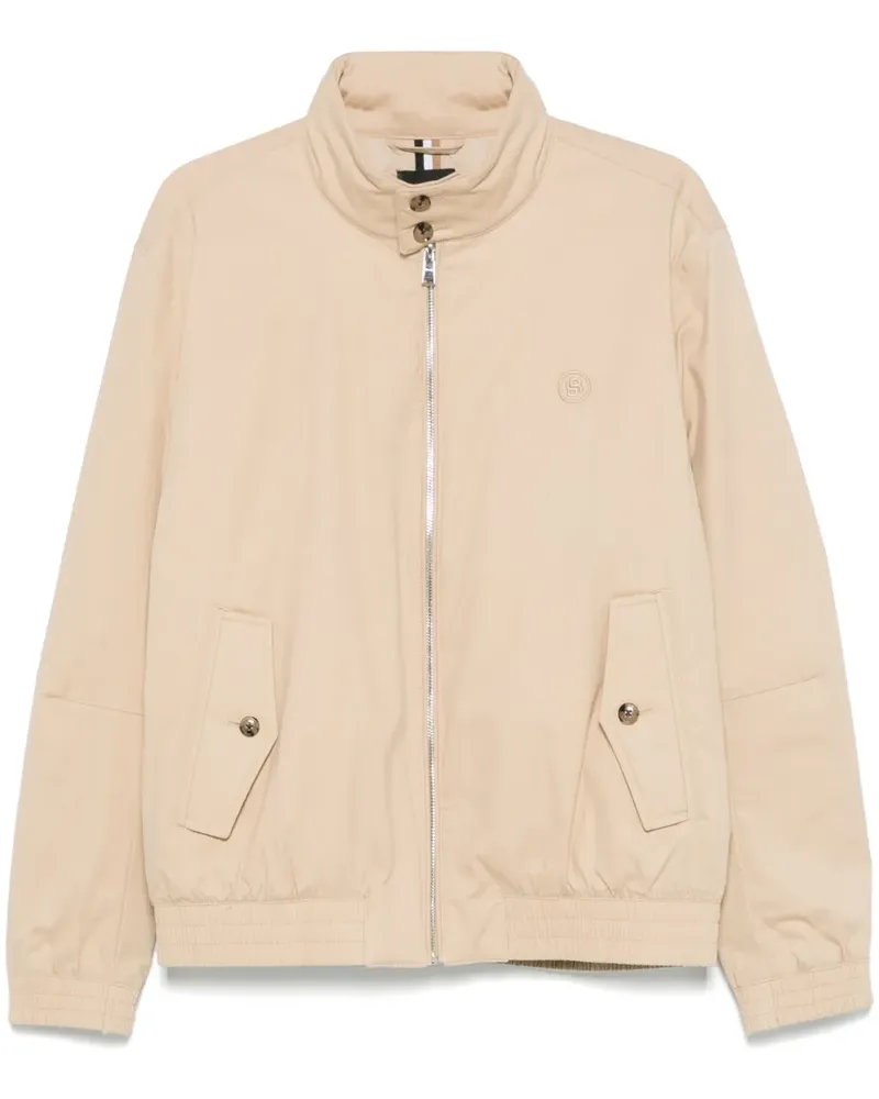 HUGO BOSS Bomberjacke mit BB-Stickerei - Nude Nude