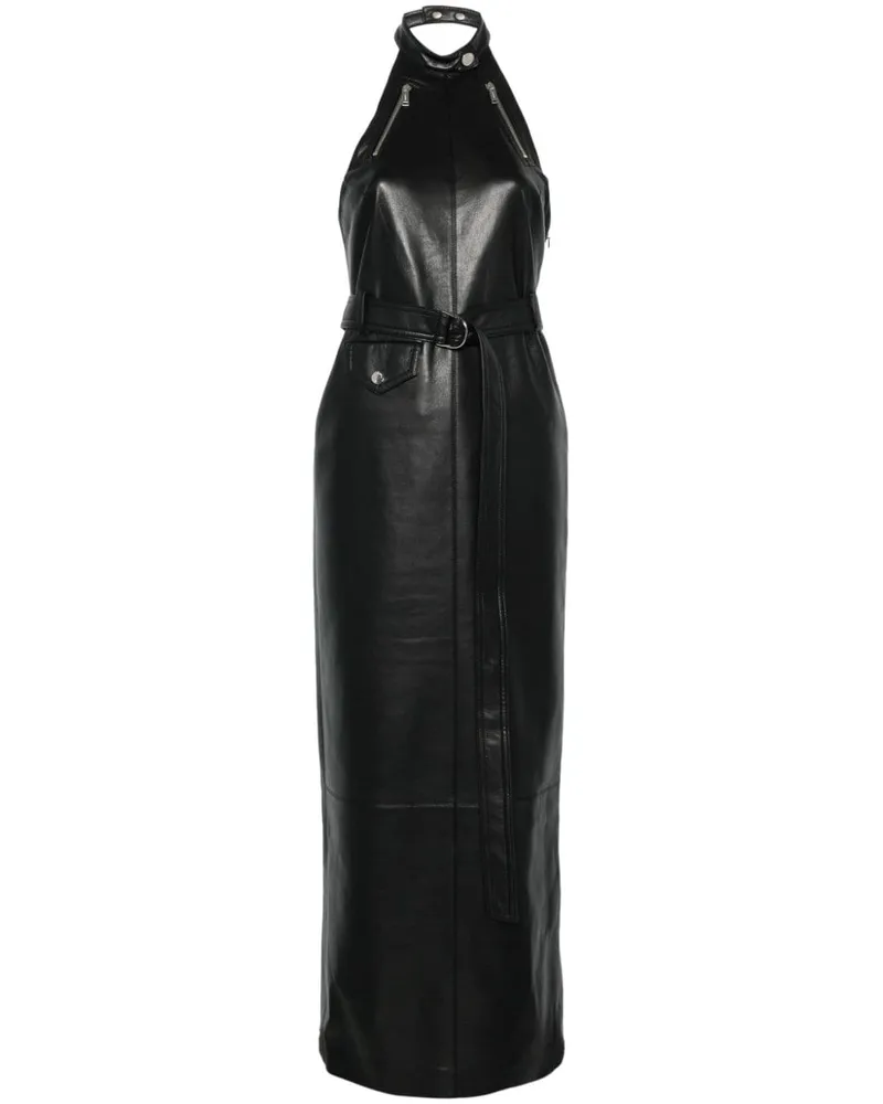 Nanushka Minnow Midikleid - Schwarz Schwarz