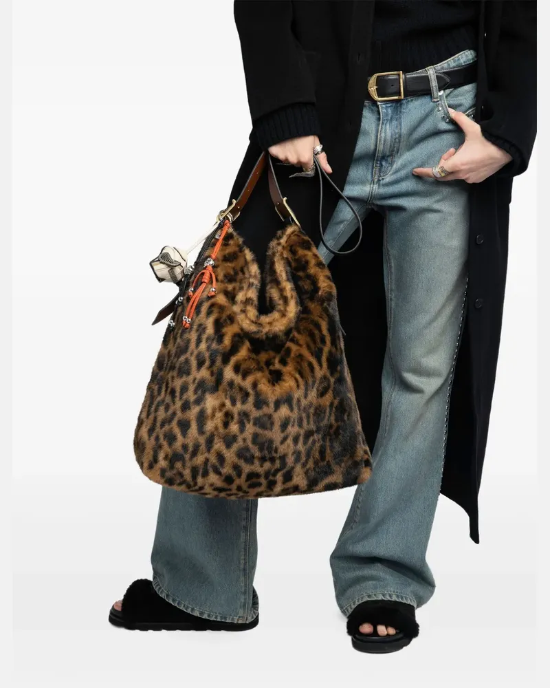Zadig & Voltaire Gürteltasche mit Leoparden-Print - Braun Braun