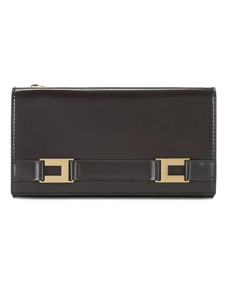 Elisabetta Franchi logo-plaque chain-link wallet - Braun Braun