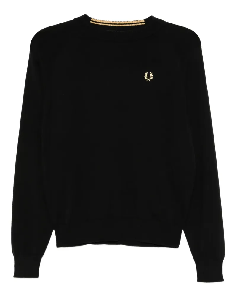 Fred Perry Pullover mit Logo-Stickerei - Schwarz Schwarz