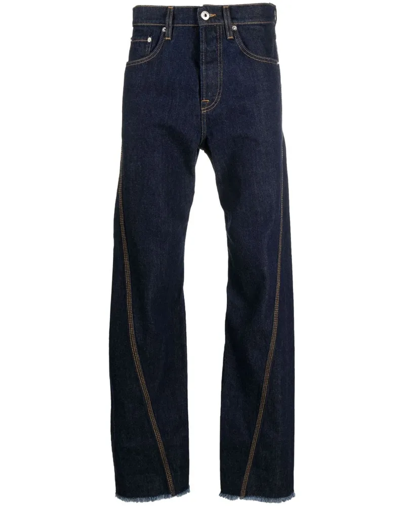 Lanvin Halbhohe Straight-Leg-Jeans - Blau Blau