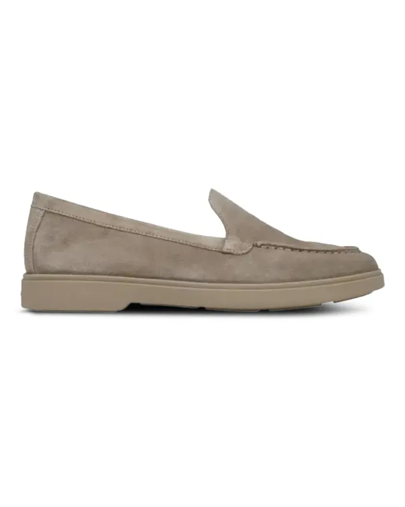 Santoni suede slip-on loafers - Nude Nude