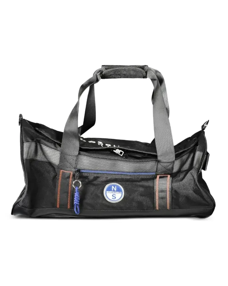 North Sails contrast-stitch logo-patch holdall bag - Schwarz Schwarz