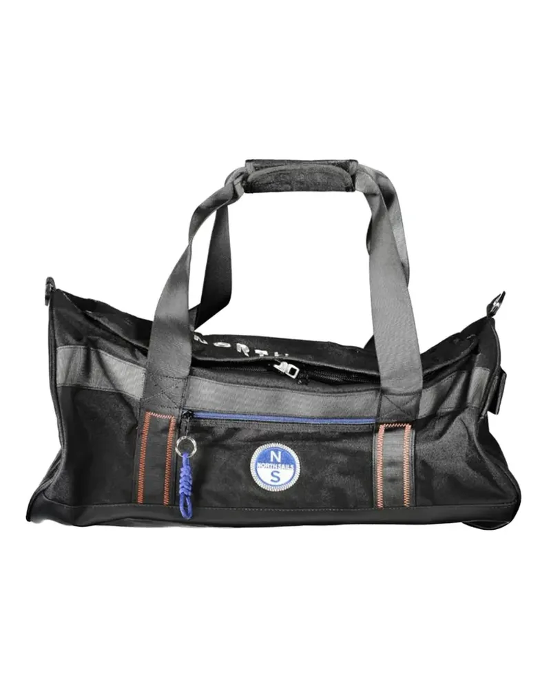 North Sails contrast-stitch logo-patch holdall bag - Schwarz Schwarz