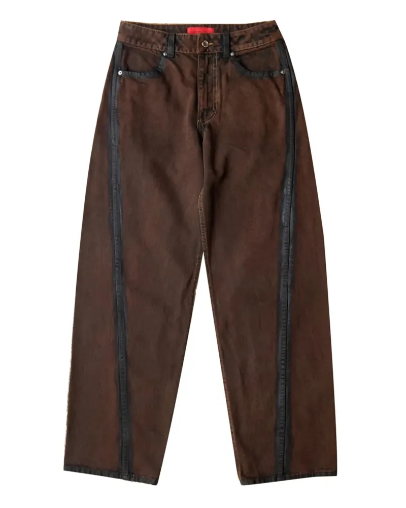 Eckhaus Latta Bogen-Jeans mit Einsätzen - Braun Braun