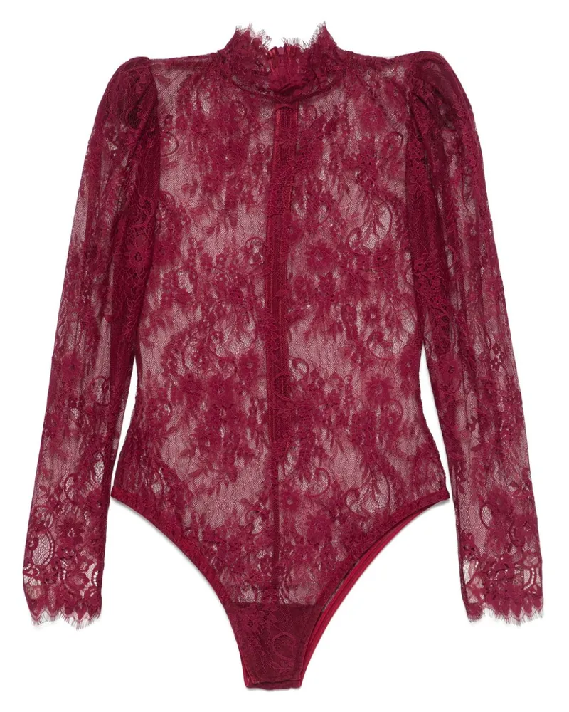 Ana Radu Chantilly Body aus Spitze - Rot Rot