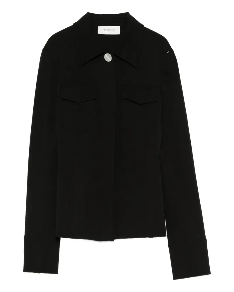 SPORTMAX Jacke mit spitzem Kragen - Schwarz Schwarz