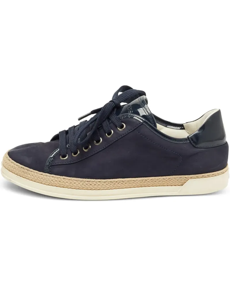 TOD'S nubuck leather lace-up sneakers - Blau Blau