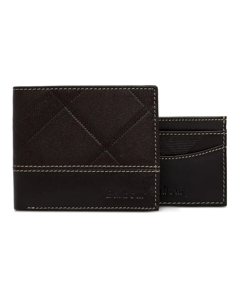 Barbour Tyneside leather wallet and card holder set (set of two) - Braun Braun