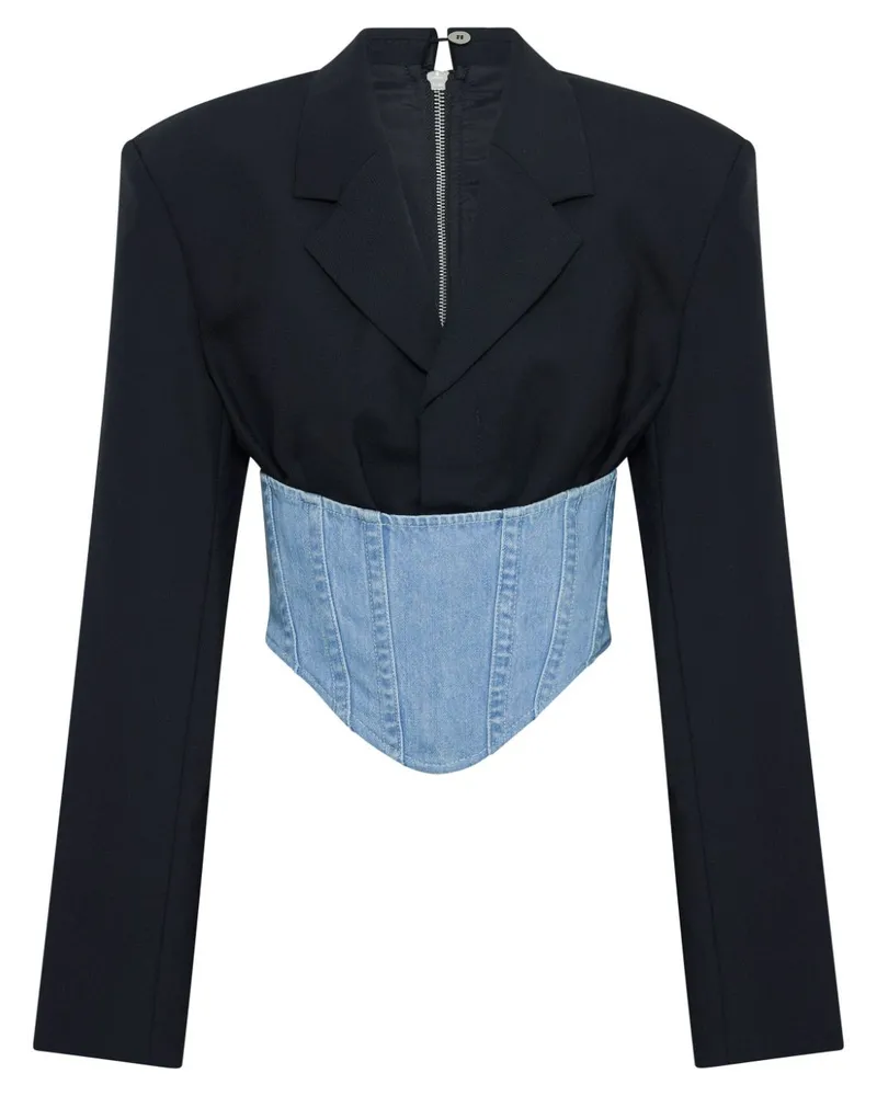 Dion Lee Blazer mit Corsage - Schwarz Schwarz