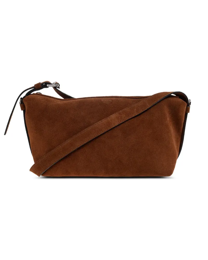 Moschino zip leather tote bag - Braun Braun