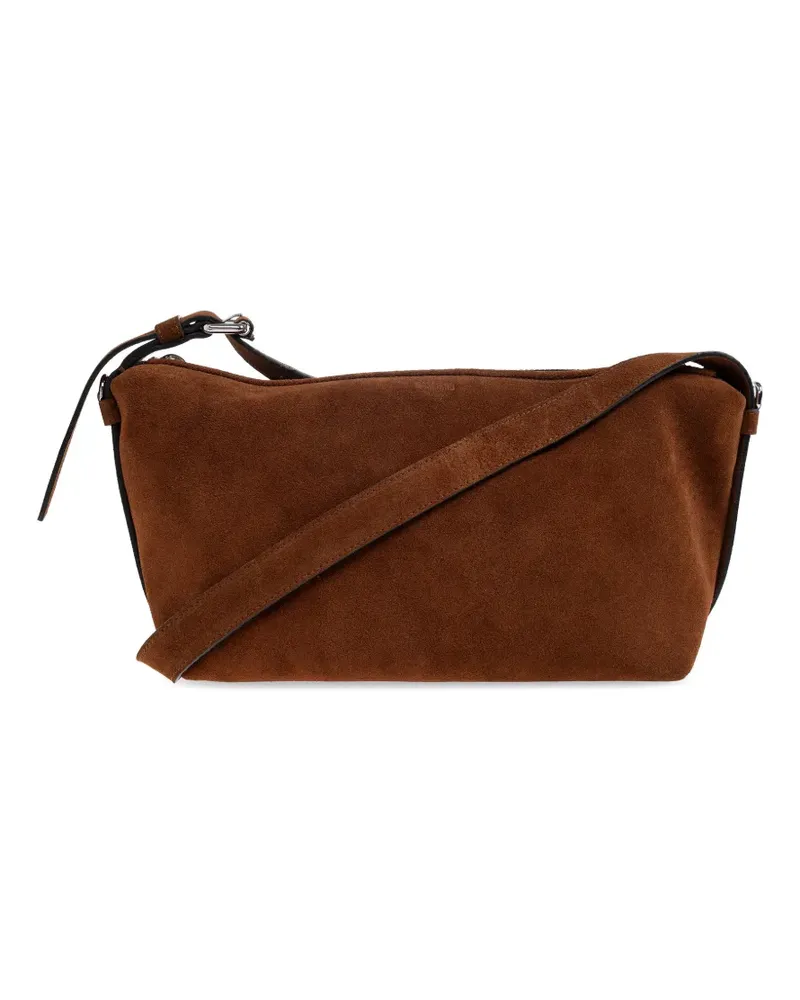 Moschino zip leather tote bag - Braun Braun